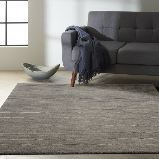 Calvin Klein Halo HAL01 Area Rug, Charcoal, 5'3" x 7'3"