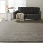 Calvin Klein Halo HAL01 Area Rug, Charcoal, 8' x 10'