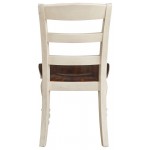 ACME Britta Side Chair (Set-2), Walnut & White Washed