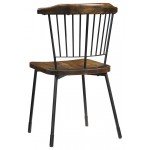 ACME Orien Side Chair (Set-2), Black & Brown Oak