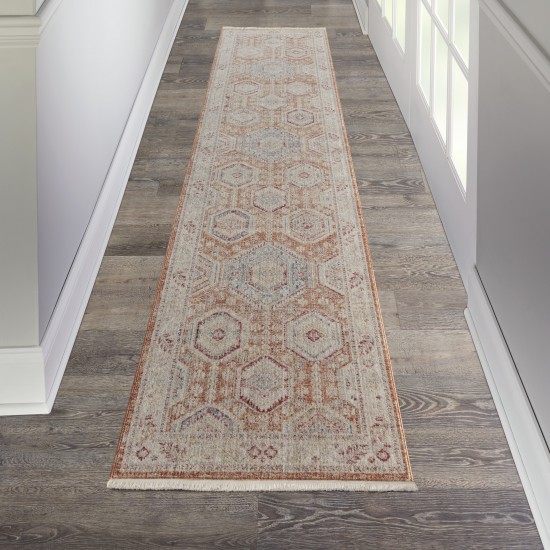 Nourison Homestead HMS01 Runner Rug, Brick, 2'7" x 12'