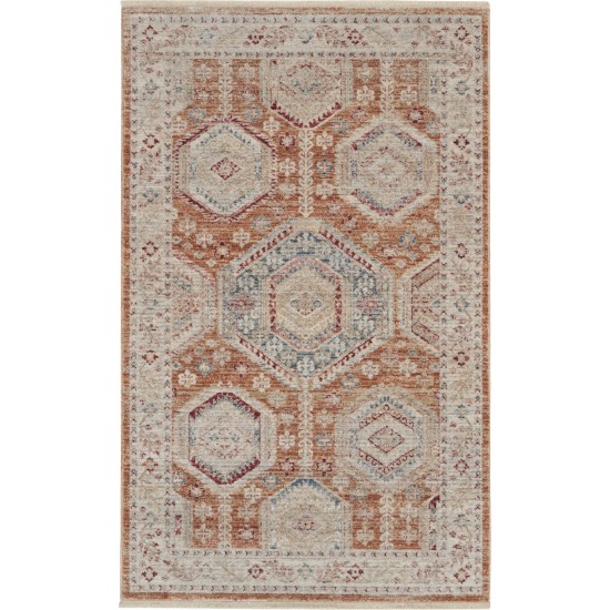 Nourison Homestead HMS01 Area Rug, Brick, 3' x 5'