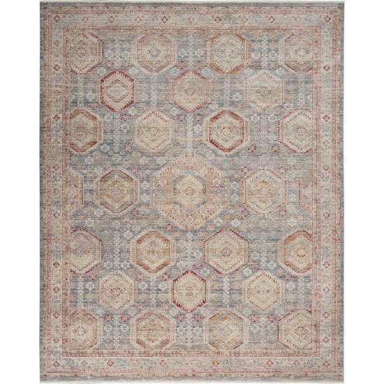 Nourison Homestead HMS01 Area Rug, Light Blue/Multicolor, 10' x 13'