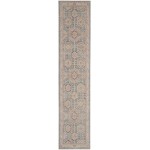 Nourison Homestead HMS01 Runner Rug, Light Blue/Multicolor, 2'7" x 10'