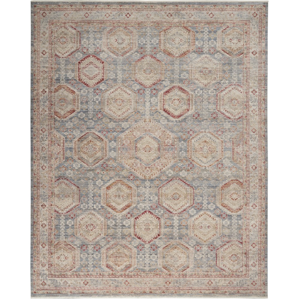 Nourison Homestead HMS01 Area Rug, Light Blue/Multicolor, 7'10" x 10'2"