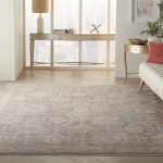 Nourison Homestead HMS01 Area Rug, Light Blue/Multicolor, 7'10" x 10'2"