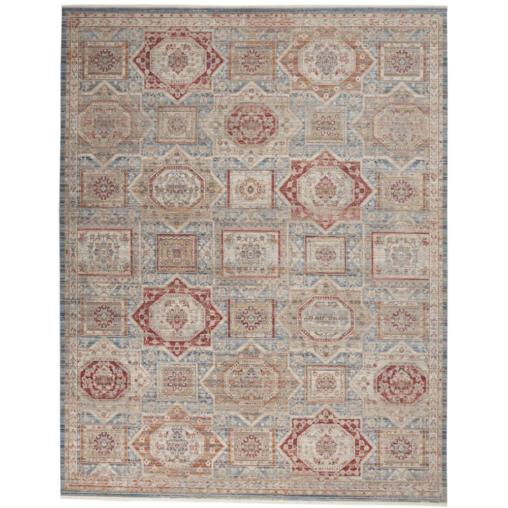 Nourison Homestead HMS02 Area Rug, Blue/Multicolor, 10' x 13'