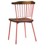 ACME Orien Side Chair (Set-2), Red & Brown Oak