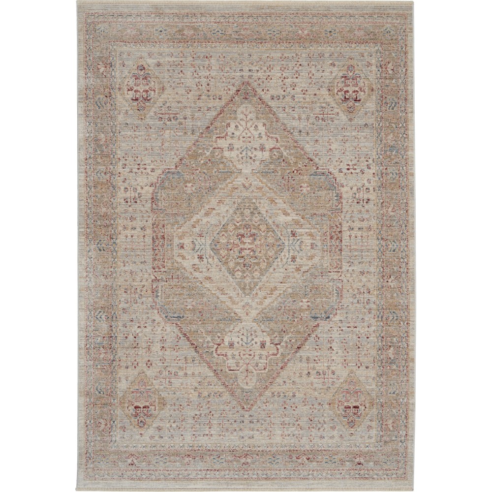 Nourison Homestead HMS03 Area Rug, Beige/Grey, 5'3" x 7'8"