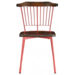 ACME Orien Side Chair (Set-2), Red & Brown Oak