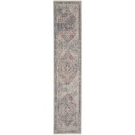 Nourison Homestead HMS03 Runner Rug, Blue/Grey, 2'7" x 10'
