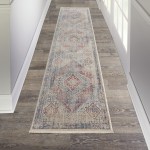 Nourison Homestead HMS03 Runner Rug, Blue/Grey, 2'7" x 10'