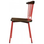 ACME Orien Side Chair (Set-2), Red & Brown Oak