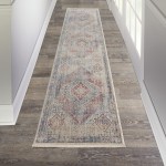 Nourison Homestead HMS03 Runner Rug, Blue/Grey, 2'7" x 12'