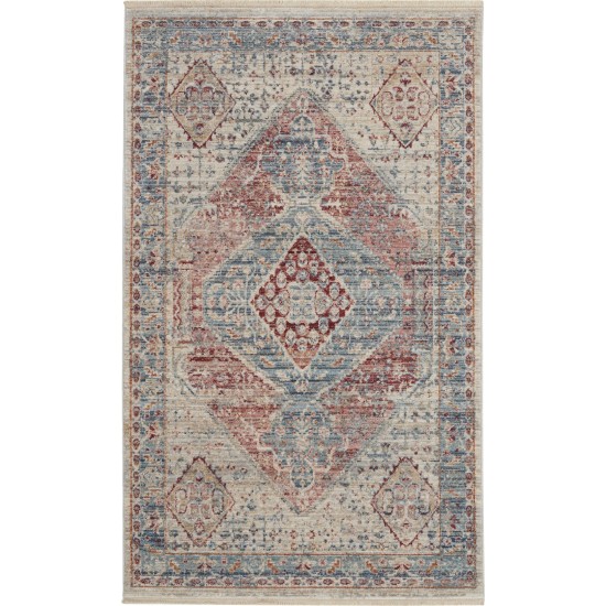 Nourison Homestead HMS03 Area Rug, Blue/Grey, 3' x 5'