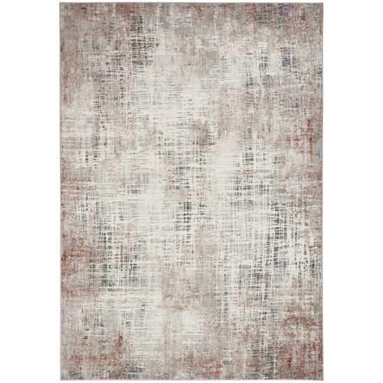 Calvin Klein CK022 Infinity IFN01 Area Rug, Rust/Multicolor, 4' x 6'