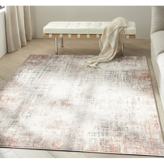 Calvin Klein CK022 Infinity IFN01 Area Rug, Rust/Multicolor, 4' x 6'