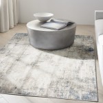 Calvin Klein CK022 Infinity IFN03 Area Rug, Ivory/Grey, 4' x 6'