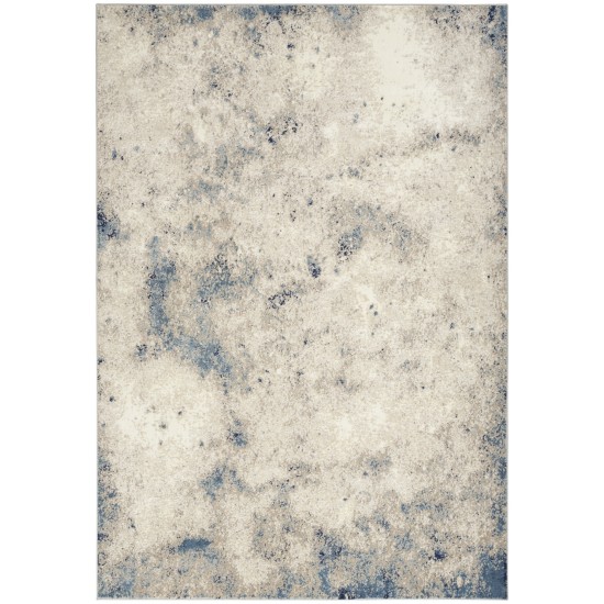 Calvin Klein CK022 Infinity IFN05 Area Rug, Ivory/Grey/Blue, 4' x 6'