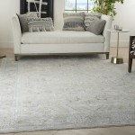 Nourison Infinite IFT01 Area Rug, Light Grey, 7'10" x 10'4"