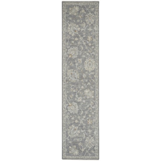 Nourison Infinite IFT04 Runner Rug, Charcoal, 2'3" x 10'2"