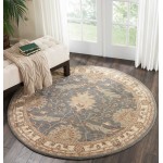 Nourison India House IH75 Area Rug, Blue, 6' x Round