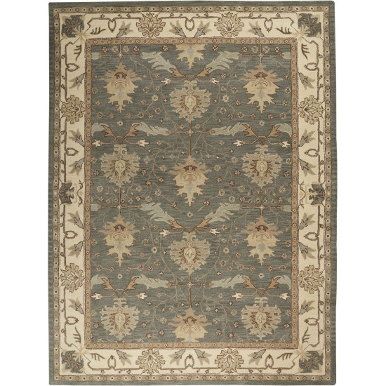 Nourison India House IH75 Area Rug, Blue, 9' x 12'