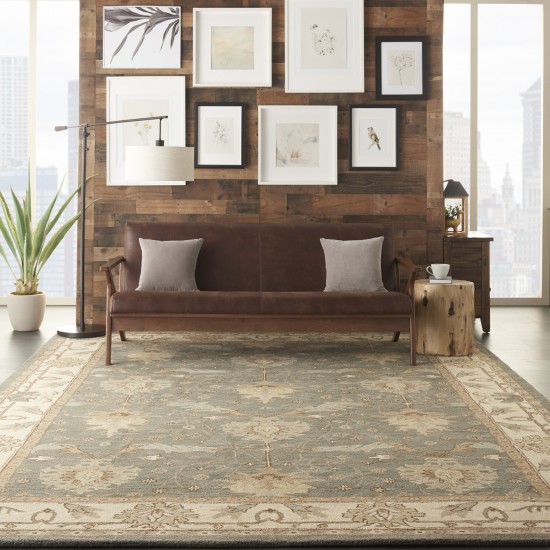 Nourison India House IH75 Area Rug, Blue, 9' x 12'