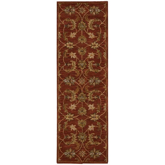 Nourison India House IH83 Runner Rug, Brick, 2'3" x 7'6"