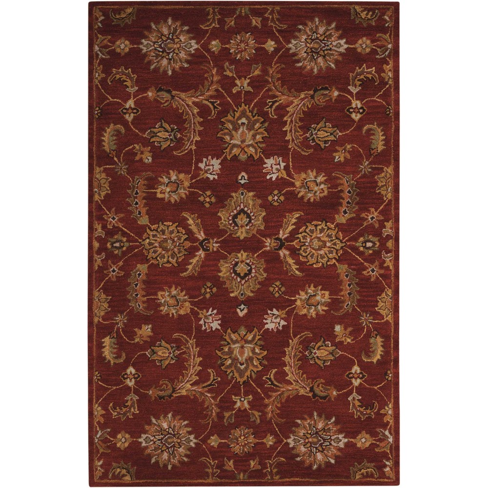 Nourison India House IH83 Area Rug, Brick, 2'6" x 4'