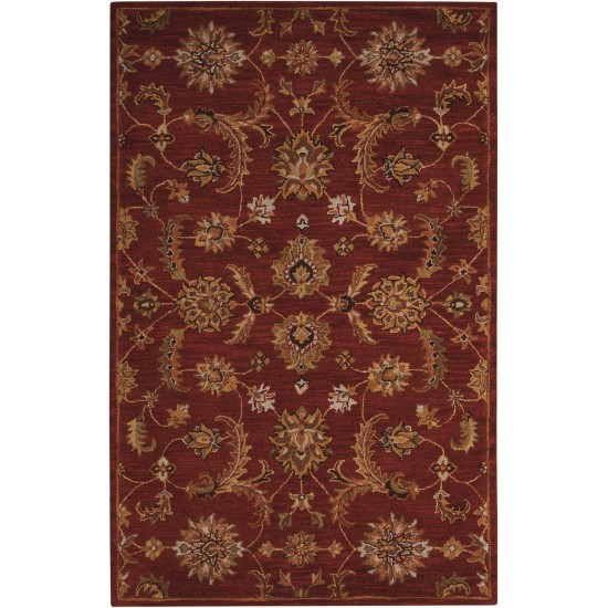 Nourison India House IH83 Area Rug, Brick, 3'6" x 5'6"