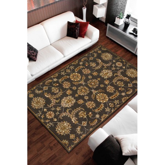 Nourison India House IH83 Area Rug, Charcoal, 2'6" x 4'