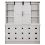 ACME Renske Hutch & Buffet, Antique White