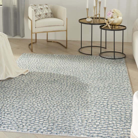 Inspire Me! Home Décor Joli IMHR4 Area Rug, Ivory/Blue/Grey, 5'3" x 7'3"