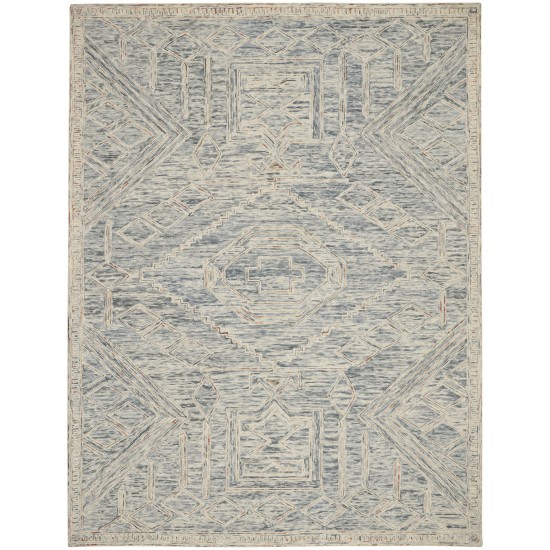 Nourison Interlock ITL02 Area Rug, Blue/Multicolor, 8' x 10'6"