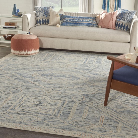 Nourison Interlock ITL02 Area Rug, Blue/Multicolor, 8' x 10'6"