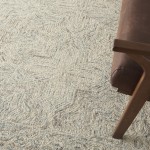 Nourison Interlock ITL03 Area Rug, Blue/Ivory, 3'9" x 5'9"