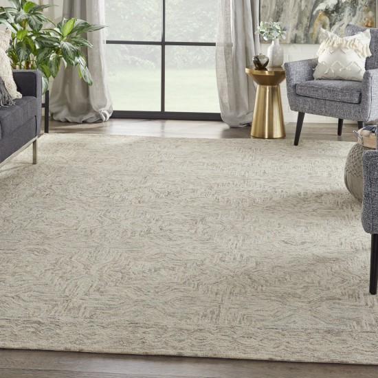 Nourison Interlock ITL03 Area Rug, Blue/Ivory, 8' x 10'6"