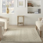 Nourison Interlock ITL04 Area Rug, Ivory/Grey, 3'9" x 5'9"