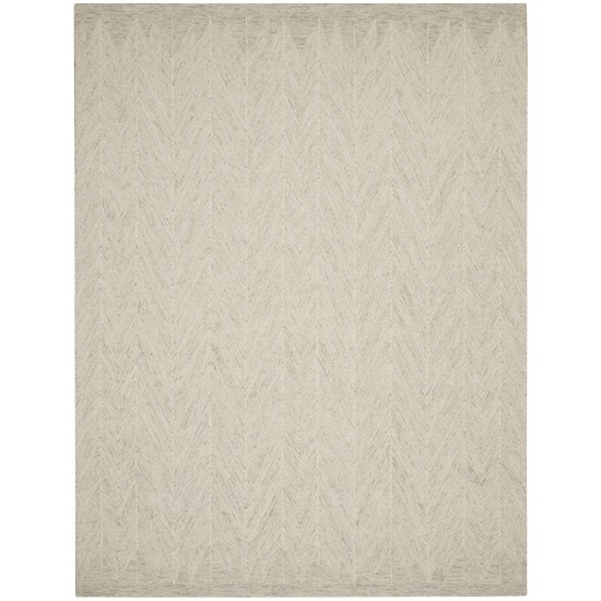 Nourison Interlock ITL04 Area Rug, Ivory/Grey, 8' x 10'6"