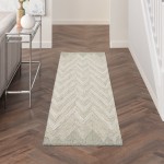 Nourison Interlock ITL04 Runner Rug, Teal, 2'3" x 7'6"