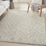 Nourison Interlock ITL04 Area Rug, Teal, 5' x 7'6"