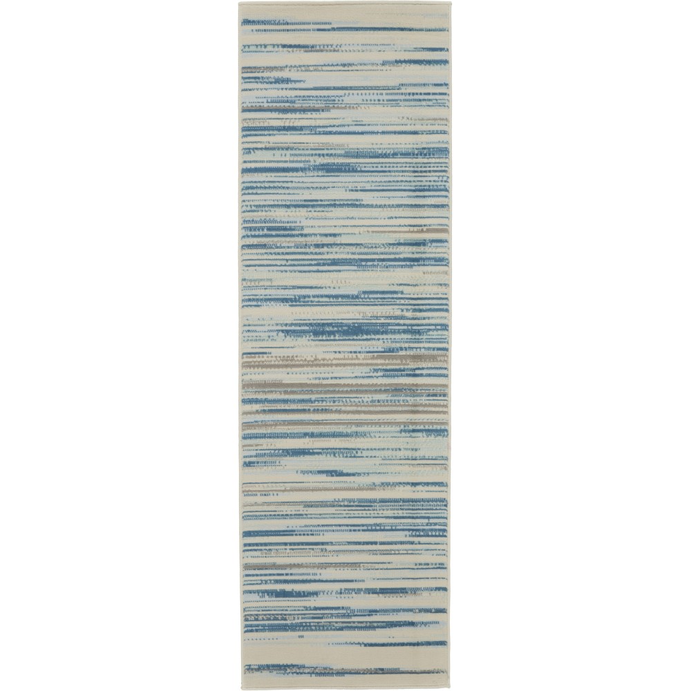 Nourison Jubilant JUB04 Runner Rug, Blue, 2'3" x 7'3"