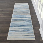 Nourison Jubilant JUB04 Runner Rug, Blue, 2'3" x 7'3"