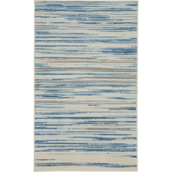 Nourison Jubilant JUB04 Area Rug, Blue, 3' x 5'