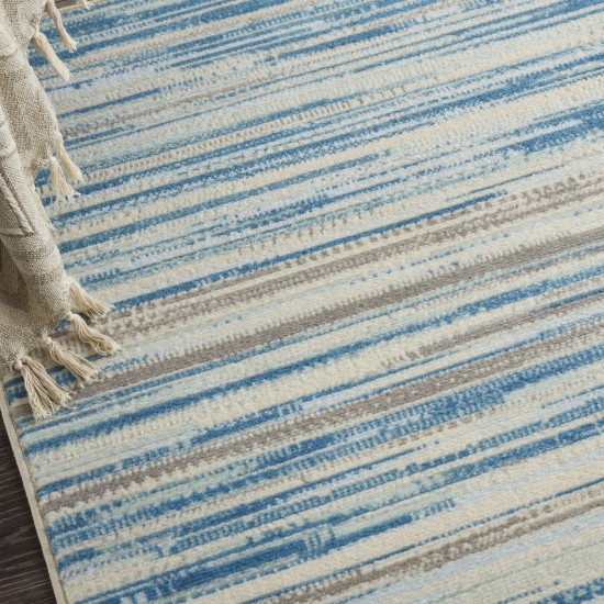 Nourison Jubilant JUB04 Area Rug, Blue, 3' x 5'