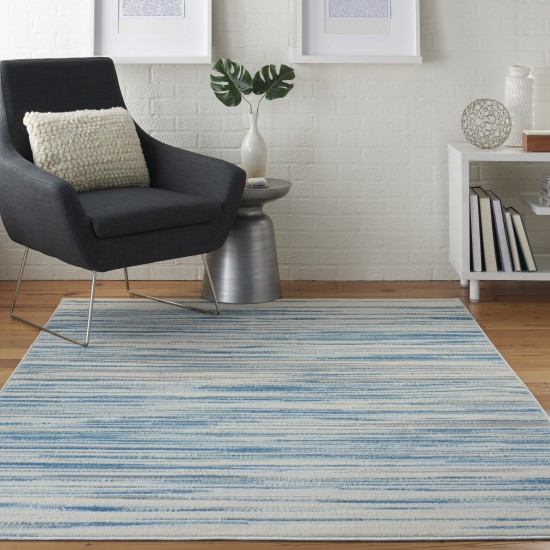 Nourison Jubilant JUB04 Area Rug, Blue, 5'3" x 7'3"