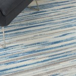 Nourison Jubilant JUB04 Area Rug, Blue, 5'3" x 7'3"