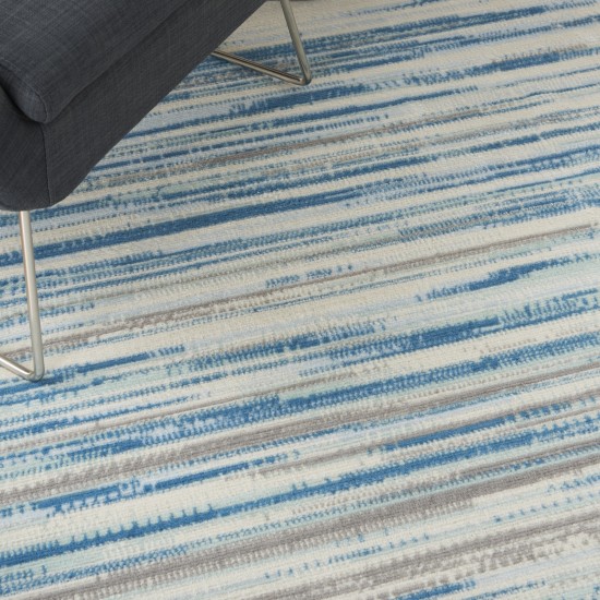 Nourison Jubilant JUB04 Area Rug, Blue, 5'3" x 7'3"