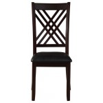 ACME Katrien Side Chair (Set-2), Black PU & Espresso